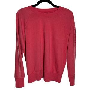 Sundry Women's Hibiscus Apricot Color Embroidered Pullover Sweater Size 1 Small